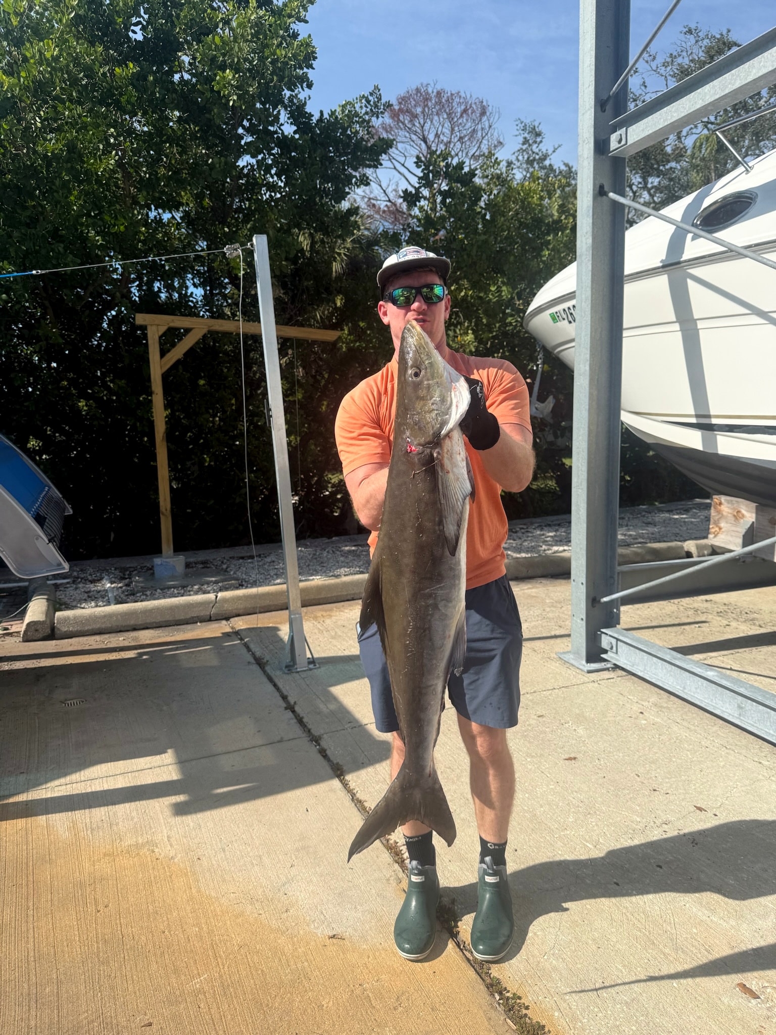 Grouper carried up the dock at Mariner's Cove